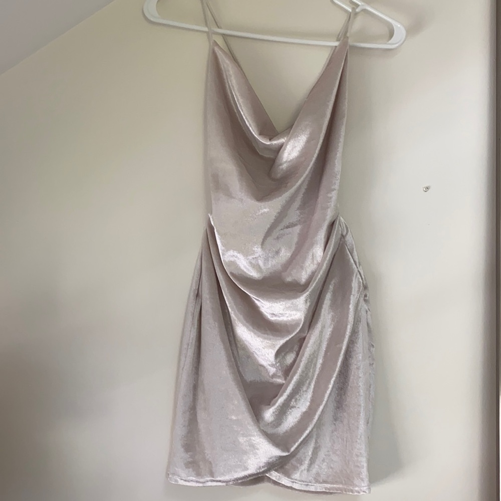 Cream Velvet Dress